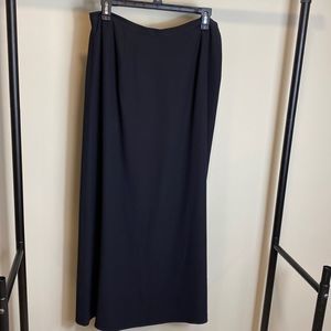 Casual Corner black silk maxi skirt, size 12.